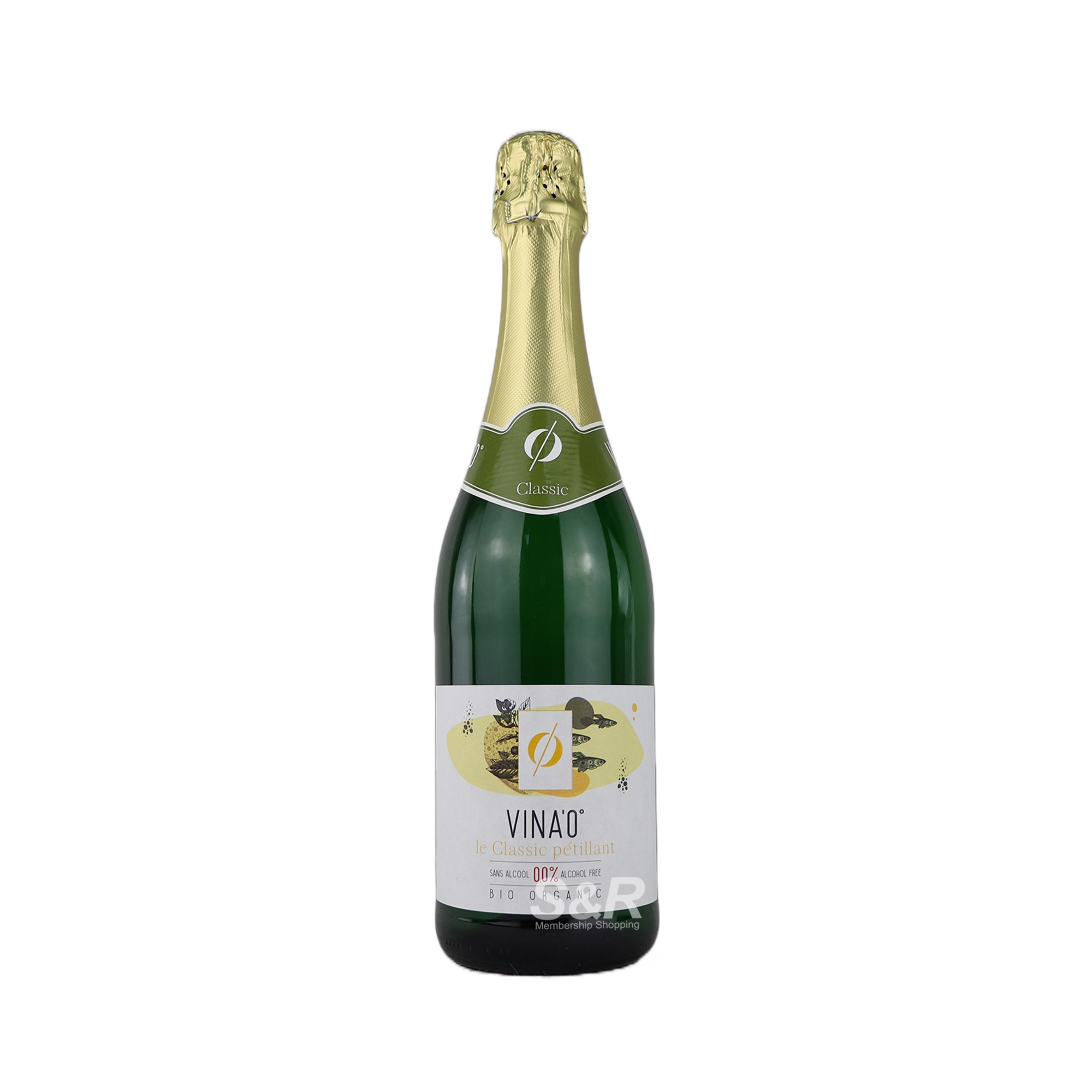 Vina'0 Le Classic Bio Organic Non-Alcoholic Sparkling White Wine 750mL Vina'0 Le Classic Bio Organic Non-Alcoholic Sparkling White Wine 750mL